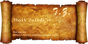 Tholt Zoltán névjegykártya